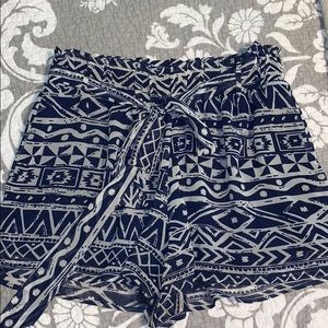 flowy printed shorts